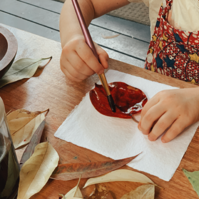 Art - Autumn Painting with leaves